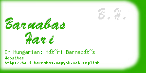 barnabas hari business card